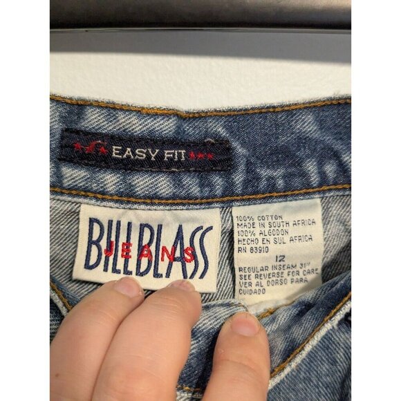 Vintage 90s Jeans Bill Blass High Rise Womens 12 High Waisted Tapered Cotton - Picture 3 of 6